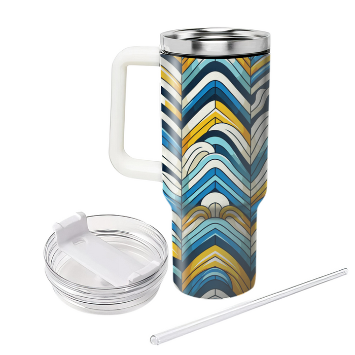 Dynamic Chevron Waves  Unique Tumblers