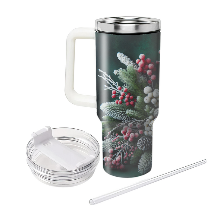 Winter Frosted Berry  Custom Tumblers