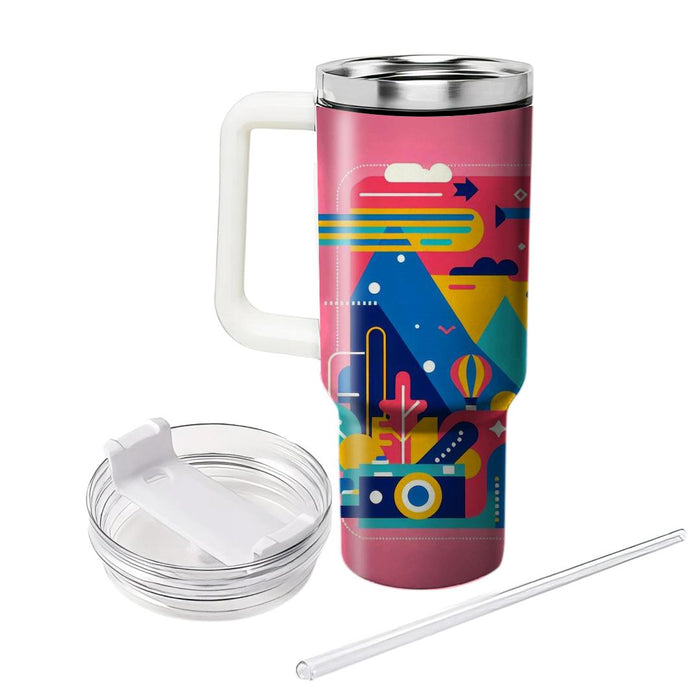  Geometric Explosion  Travel Tumblers