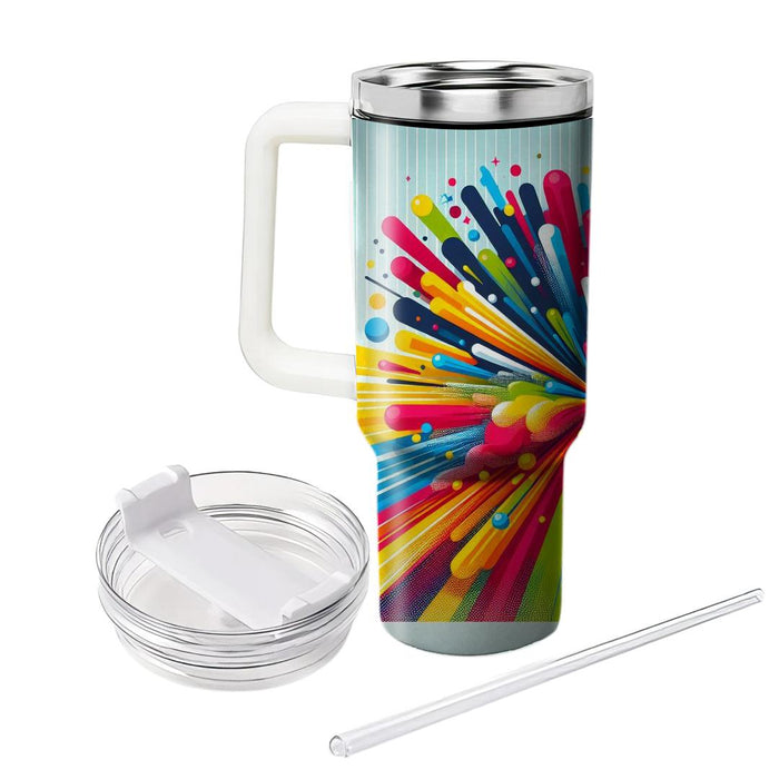 Vibrant Color Burst  Travel Tumblers