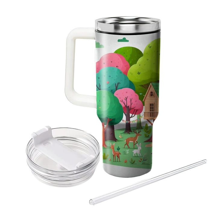 Whimsical Treehouse Adventure  Personalized Tumblers