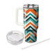 Vibrant Chevron Pattern  Travel Tumblers