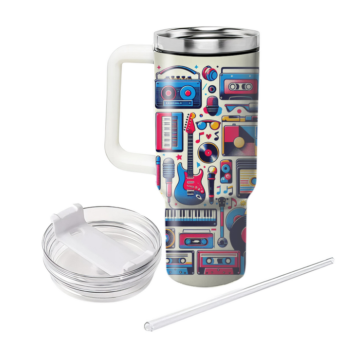 Retro Music Mashup  Personalized Tumblers