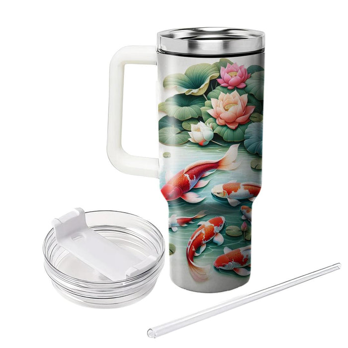 Vivid Koi Pond  Tumbler Cups