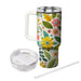 Whimsical Garden Blooms  Travel Tumblers