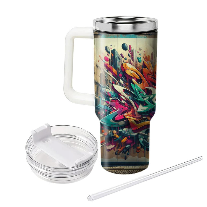 Vivid Graffiti Street  Custom Tumblers