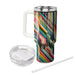 Vintage Chevron Rainbow  Tumbler Cups