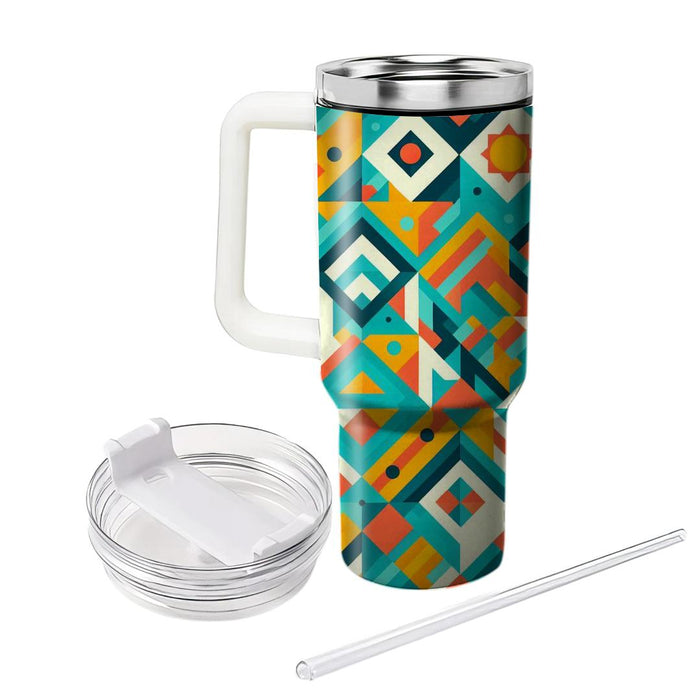 Triangular Mosaic  Insulated Tumblers