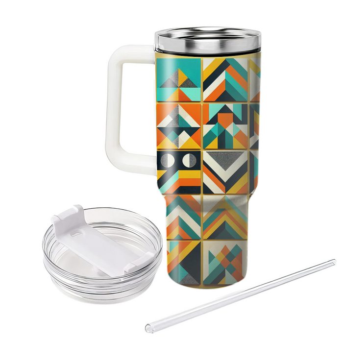 Bold Geometric Triangles  Personalized Tumblers