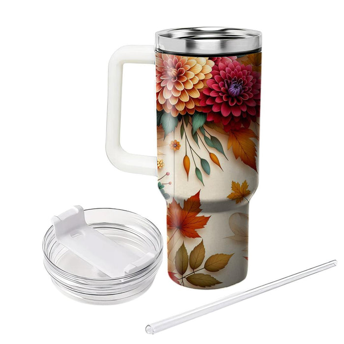 Autumn Leaves & Blooms  Unique Tumblers