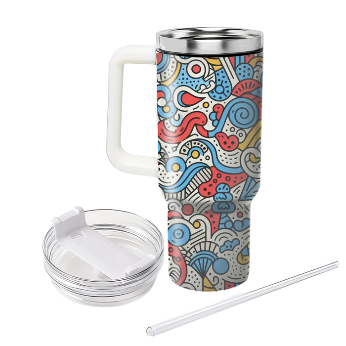 Playful Doodle Patterns  Unique Tumblers