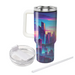 Futuristic Neon Landscape  Tumbler Cups