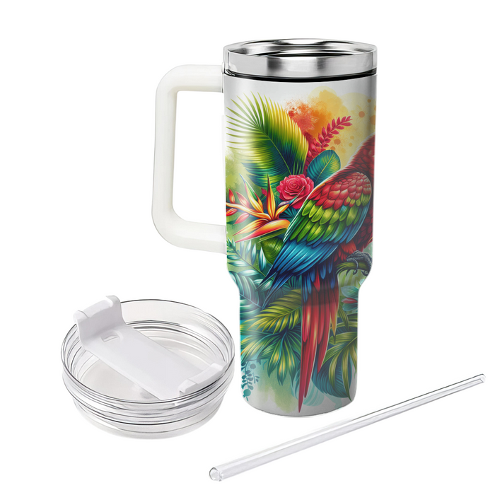 Vibrant Parrot Fiesta  Tumblers With Lids