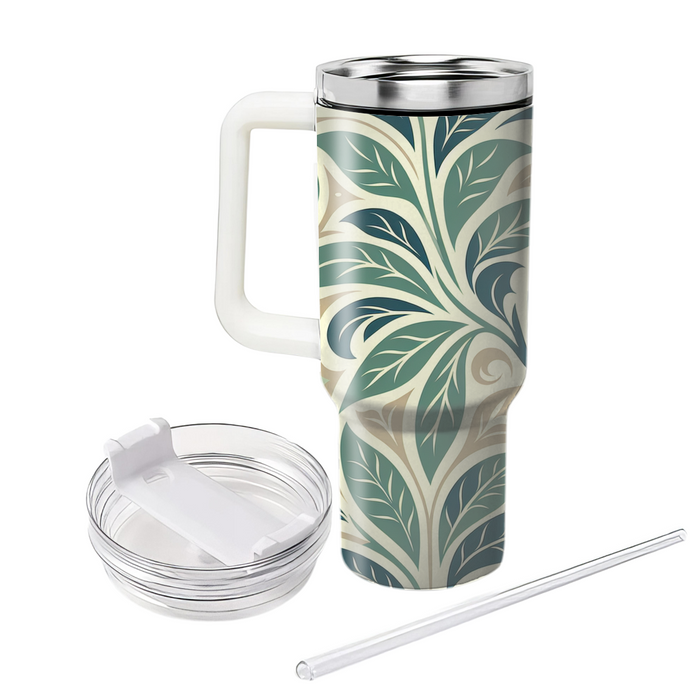 Artistic Leaf Pattern  Decorative Tumblers