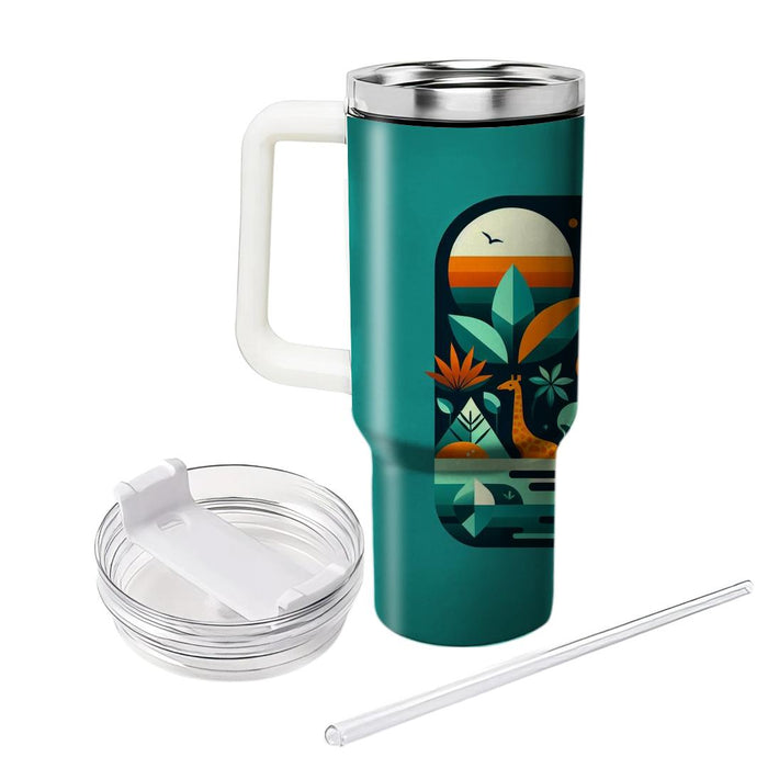 Bold Geometric Jungle  Insulated Tumblers