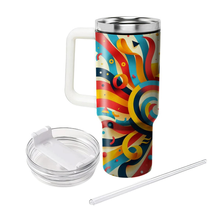 Vibrant Carnival Stripe  Decorative Tumblers