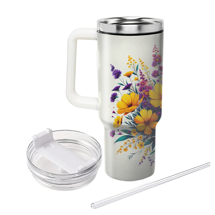 Vivid Wildflower Dream  Travel Tumblers