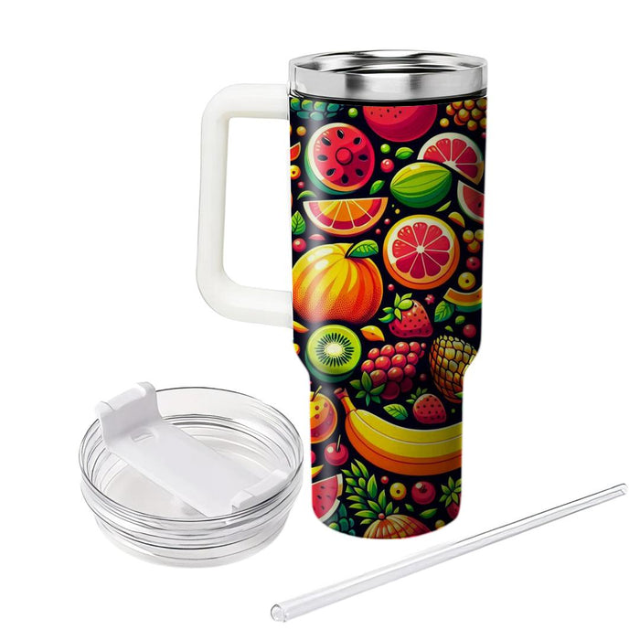 Bright Summer Fruits  Tumblers With Lids