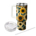 Sunny Sunflower Pattern  Personalized Tumblers