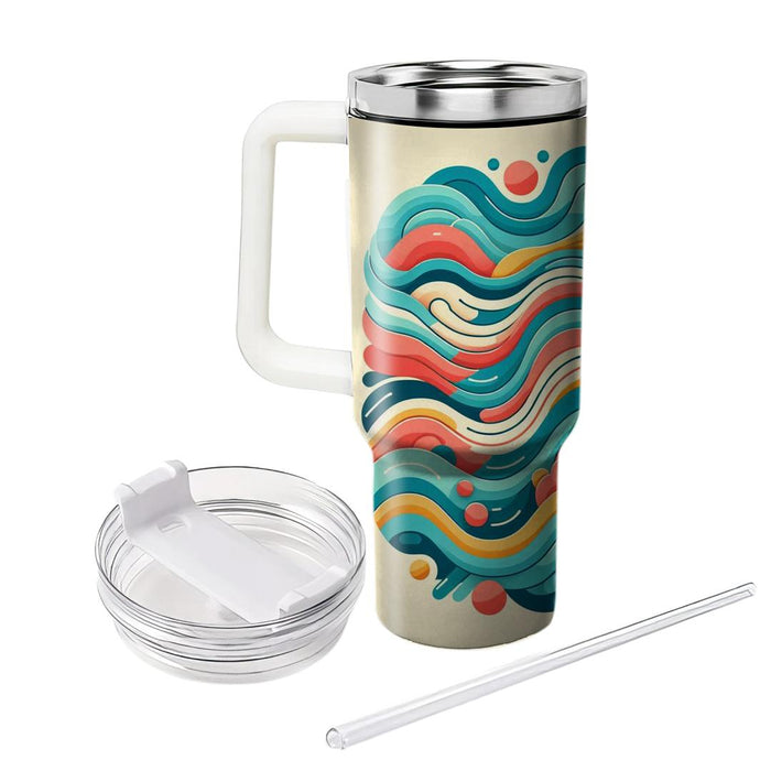 Dynamic Waves And Curves  Travel Tumblers