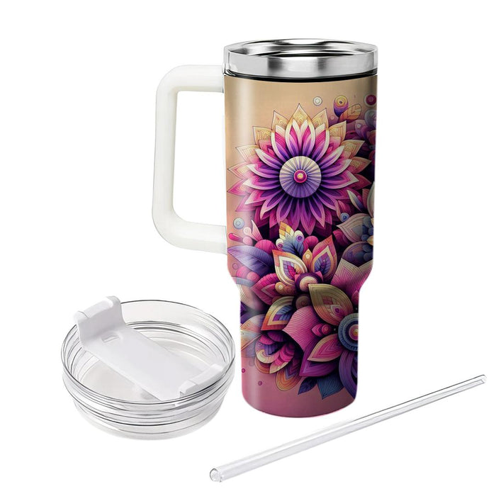 Vibrant Petals  Tumbler Cups