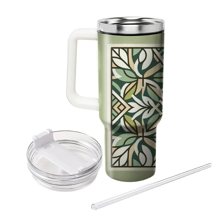 Lattice Leaf Fusion  Travel Tumblers