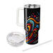 Artistic Rainbow Dots  Travel Tumblers