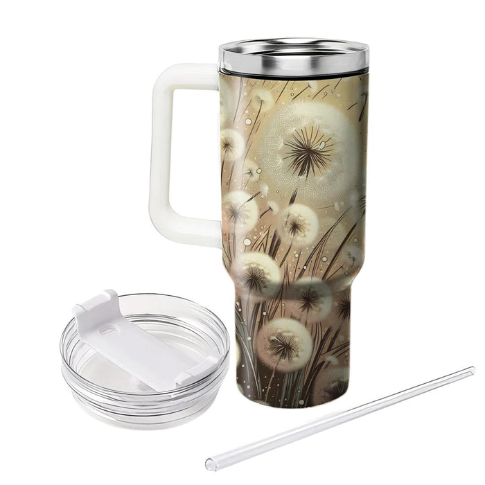 Whimsical Dandelion Breeze  Decorative Tumblers