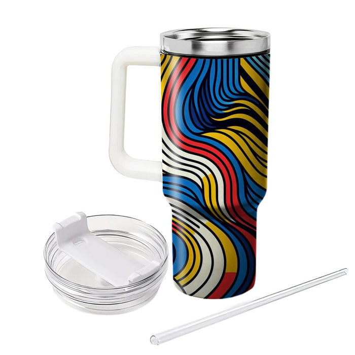 Retro Funky Lines  Unique Tumblers