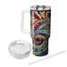 Retro Mosaic Art  Tumbler Cups