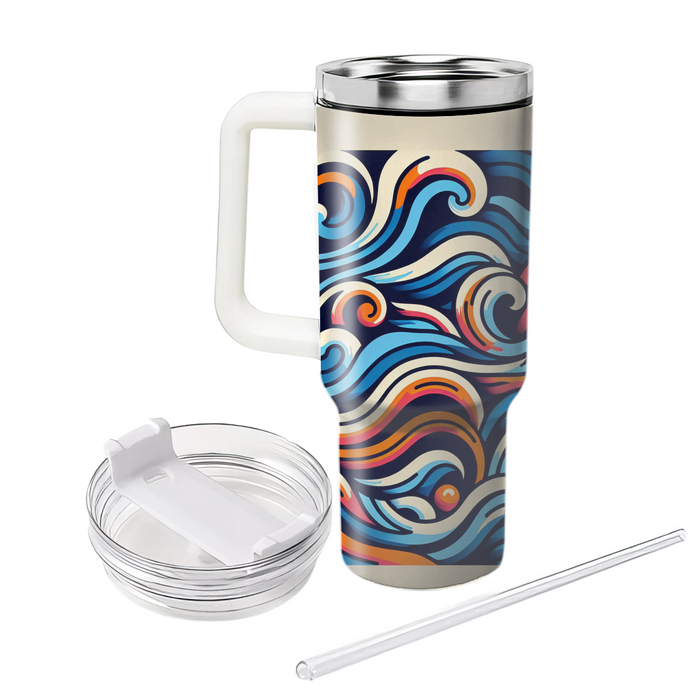 Abstract Wave Pattern  Decorative Tumblers