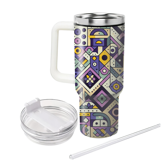 Geometric Floral Mosaic  Decorative Tumblers