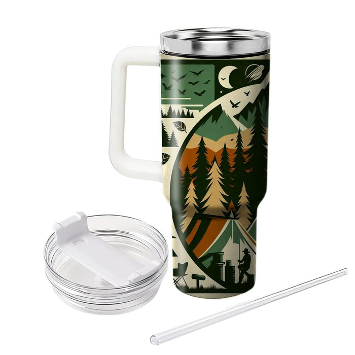 Vintage Camping Adventure  Tumblers With Lids