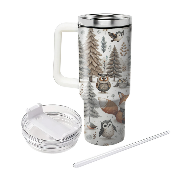 Winter Woodland Friends  Personalized Tumblers