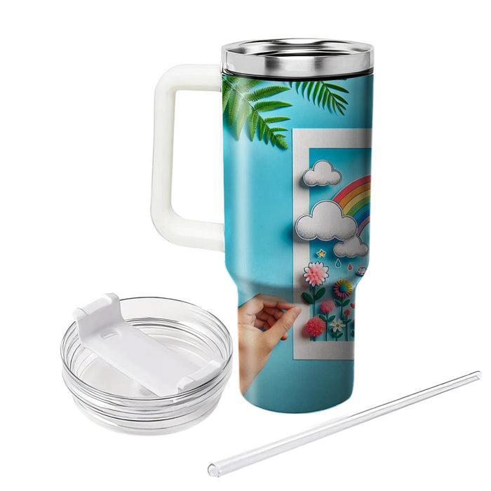 Whimsical Cloudscape  Tumbler Cups