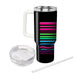 Retro Neon Stripes  Personalized Tumblers