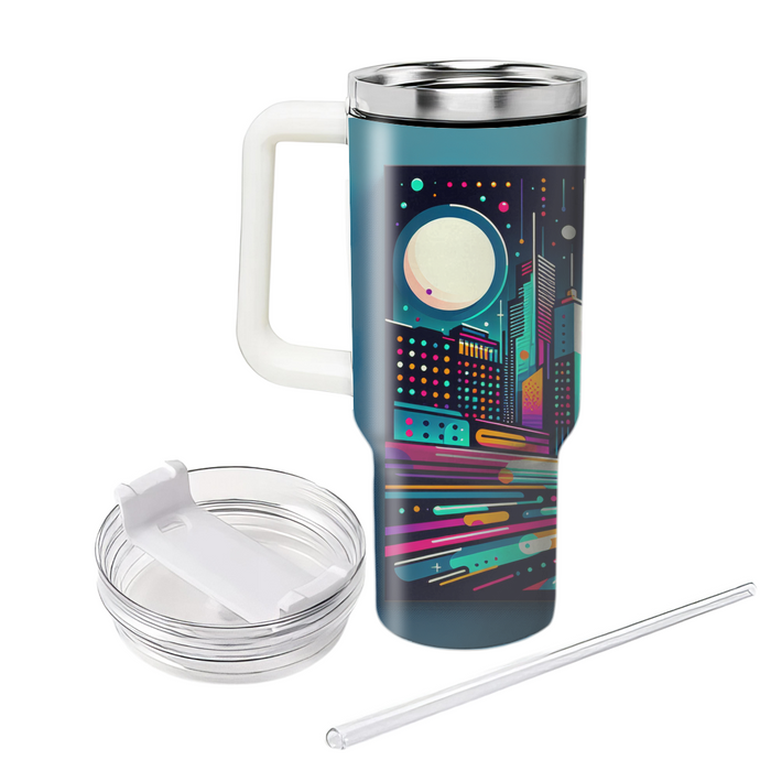 Vibrant Neon Art Print Custom Tumblers