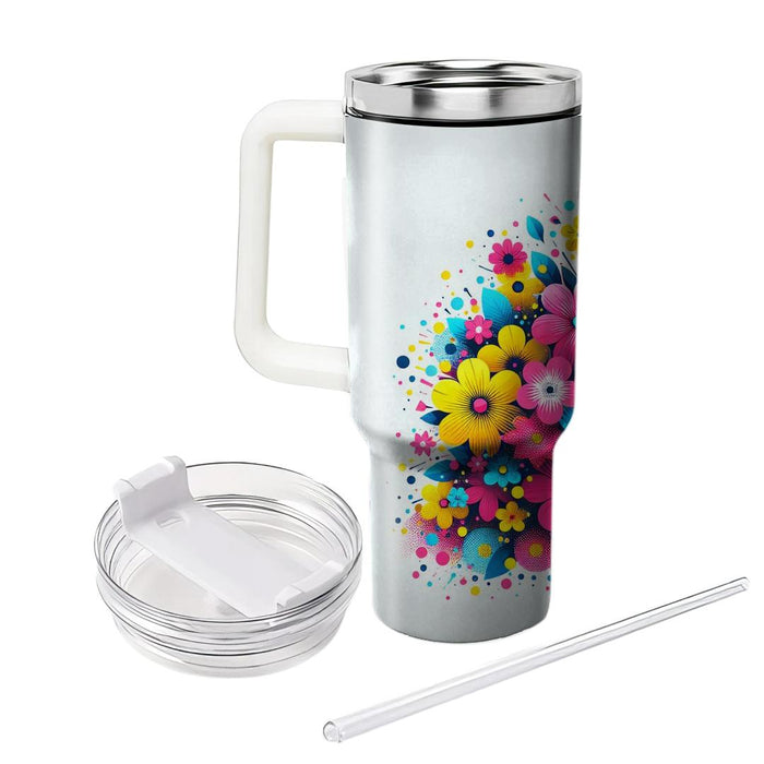 Whimsical Floral Confetti  Tumblers For Gifts