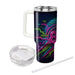 Vibrant Neon Lines  Tumbler Cups