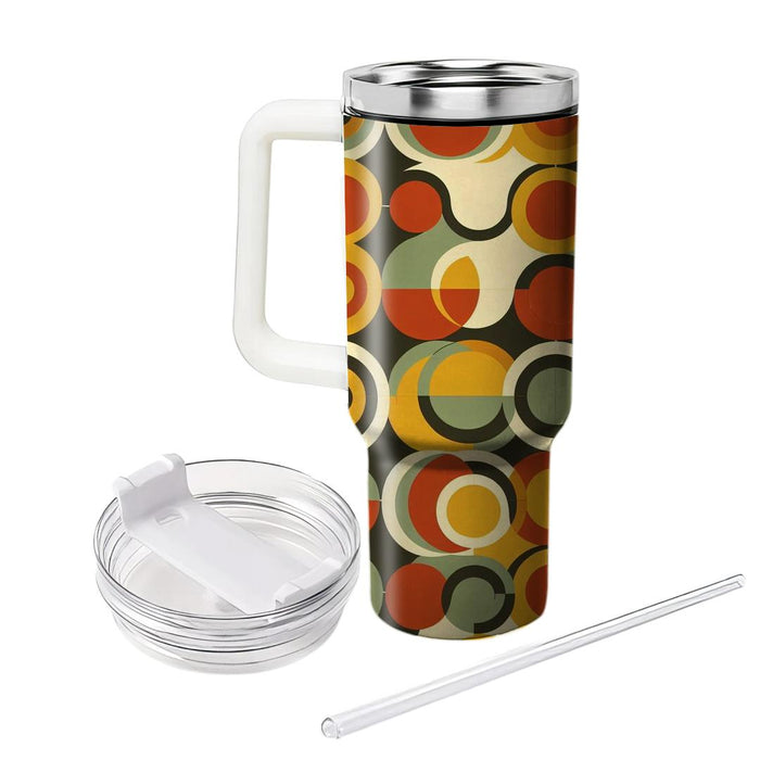 Vintage Geometric Circles  Insulated Tumblers