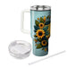 Bold Sunflower Delight  Decorative Tumblers