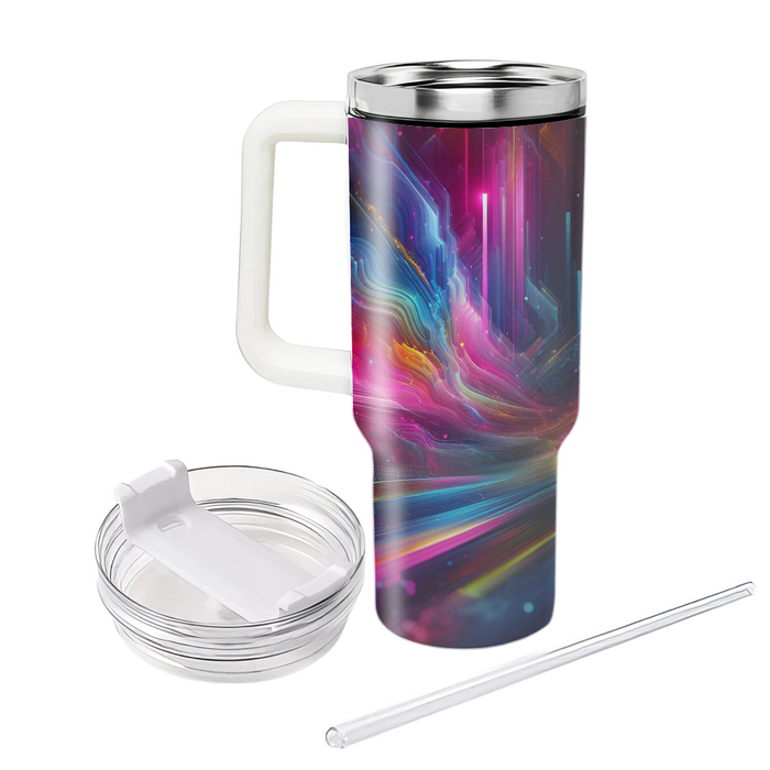 Futuristic Festival - A Modern Celebration  Travel Tumblers