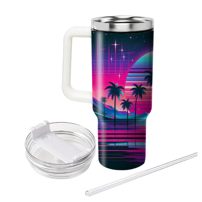 Vaporwave Sunset  Tumbler Cups