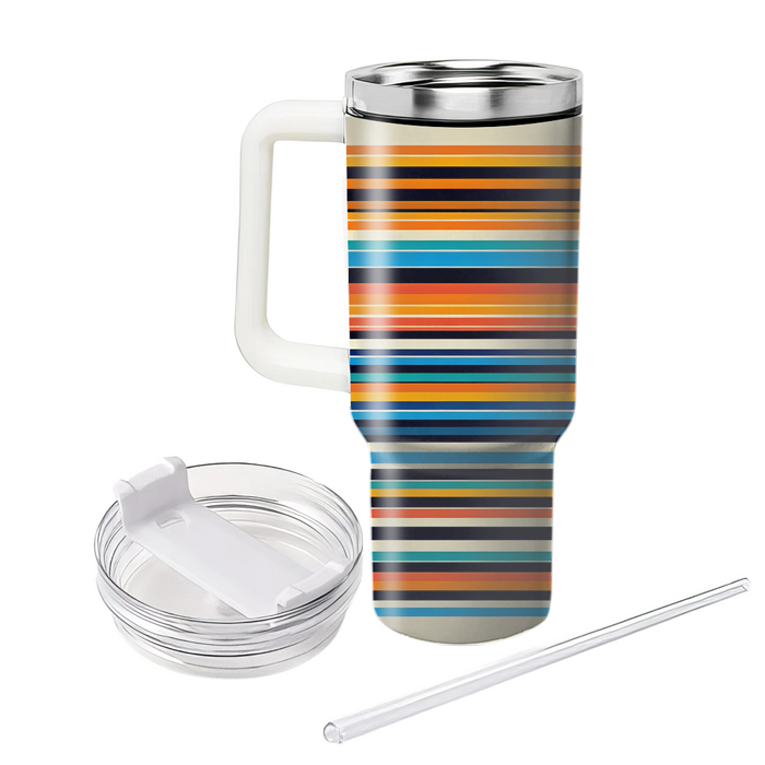 Vibrant Funky Stripes Travel Tumblers