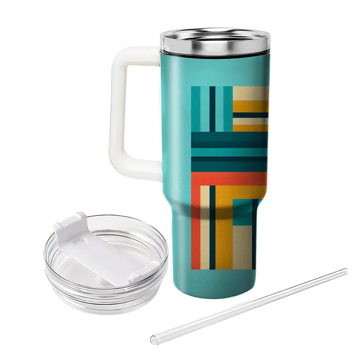 Trendy Color Block  Custom Tumblers