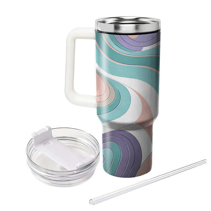 Abstract Curvy Lines  Tumblers With Lids