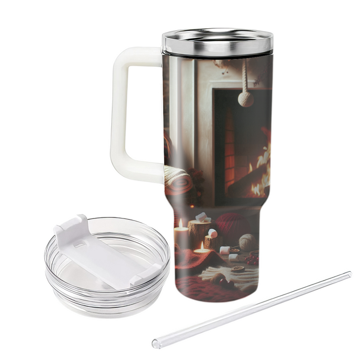 Winter Cozy Fireplace  Custom Tumblers