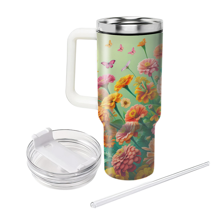 Floral Burst Of Joy  Custom Tumblers