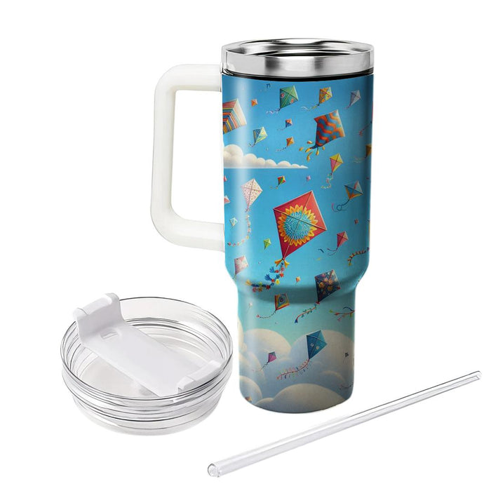 Whimsical Rainbow Kites  Travel Tumblers