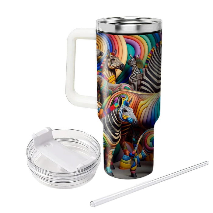 Zany Zebra Patterns  Personalized Tumblers